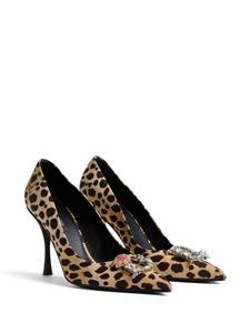 Dsquared2 leopard-print pointed-toe pumps - Zwart