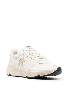 Golden Goose logo-print leather sneakers - Wit