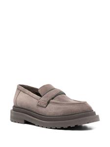 Brunello Cucinelli slip-on suede leather loafers - Bruin