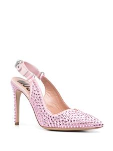 Moschino 105mm crystal-embellished pumps - Roze