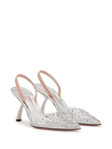 Pīferi Upnova 85mm crystal-embellished pumps - Wit