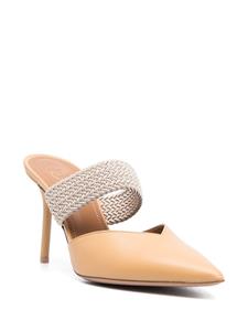 Malone Souliers Maisie 90mm leather mules - Beige