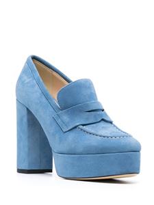 P.A.R.O.S.H. Penny pumps met plateauzool - Blauw