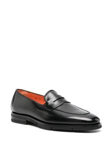 Santoni Grifone leren loafers - Zwart