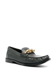 Coach chain-link detailing leather loafers - Groen