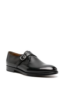 Doucal's buckle-fastening leather monk shoes - Zwart