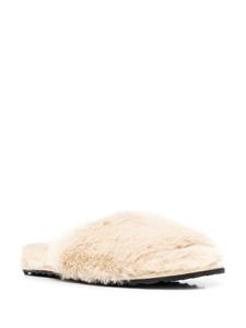 Apparis Diana slippers van imitatiebont - Beige