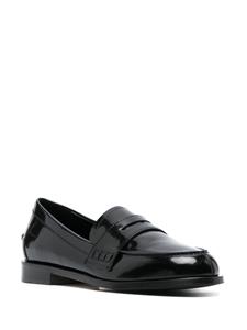 Aeyde penny-slot leather loafers - Zwart