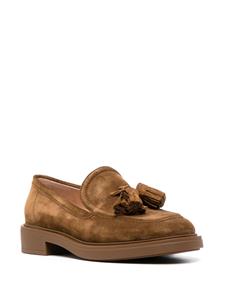 Gianvito Rossi tassel-detail suede loafers - Bruin