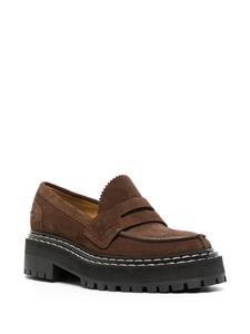 Proenza Schouler lug-sole platform leather loafers - Bruin