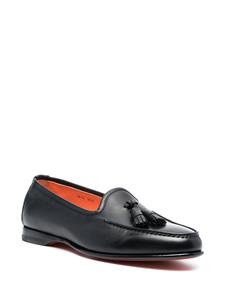 Santoni Andrea tassel-detail leather loafers - Zwart