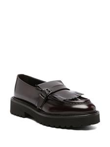 Doucal's fringe-detail leather loafers - Rood