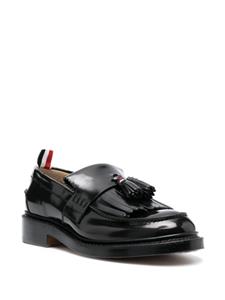 Thom Browne RWB-tab leather loafers - Zwart
