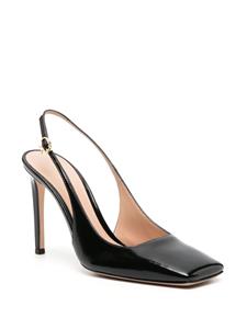 Gianvito Rossi Slingback pumps met gelakte afwerking - Zwart