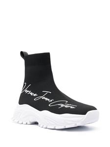 Versace Sneakers met logoprint - Zwart