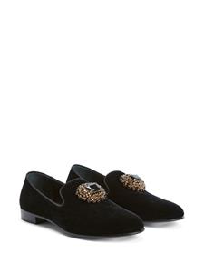 Giuseppe Zanotti Remye rhinestone-embellished loafers - Zwart