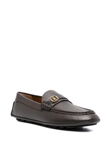 Bally logo-plaque leather loafer - Bruin