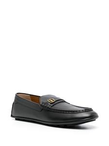 Bally logo-plaque leather loafers - Zwart