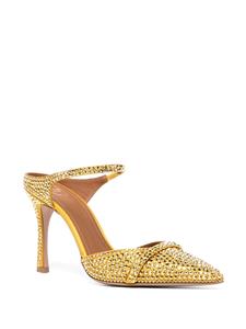 Malone Souliers stud-embellished 85mm mules - Geel