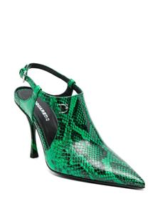 Dsquared2 Mary Jane 110mm leather pumps - Groen