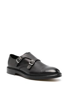 Doucal's double-bucke leather monk shoes - Zwart