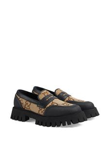 Gucci GG canvas lug-sole loafers - Zwart
