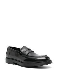 Doucal's round-toe leather loafers - Zwart