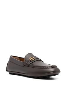 Bally logo-plaque leather moccasins - Bruin