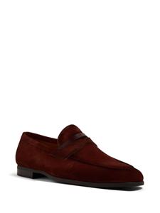 Magnanni penny-slot suede loafers - Rood