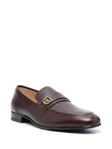 Bally Suisse logo-plaque leather loafers - Bruin