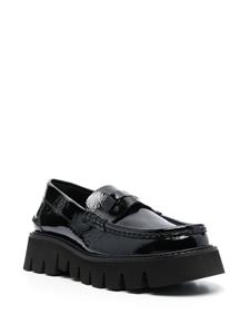 Pedro Garcia penny-slot leather loafers - Zwart
