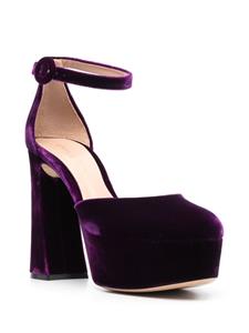 Gianvito Rossi 120mm velvet platform sandals - Paars