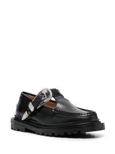 Toga Pulla buckle-fastening leather loafers - Zwart