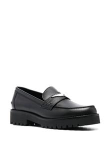 Zadig & Voltaire wings-plaque leather loafers - Zwart