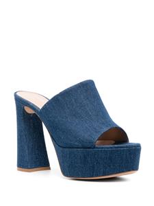 Gianvito Rossi Muiltjes met plateauzool - Blauw