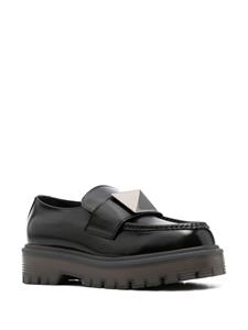 Valentino One Stud platform loafers - Zwart