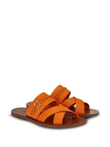 Ferragamo Gancini sandalen met open neus - Oranje