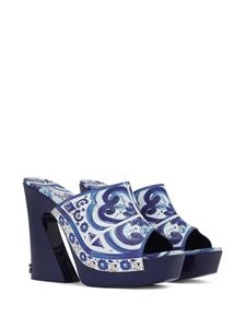 Dolce & Gabbana Muiltjes met print - Blauw