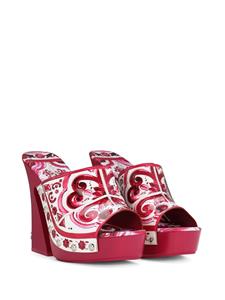 Dolce & Gabbana Muiltjes met print - Roze