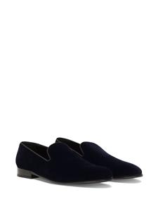 Dolce & Gabbana Leonardo fluwelen loafers - Blauw