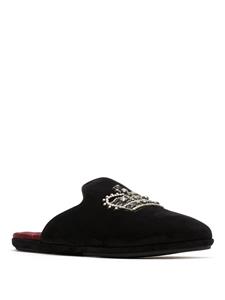 Dolce & Gabbana Slippers met patchwork - Zwart