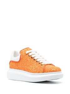 Alexander McQueen Oversized glitter-detailed sneakers - Oranje