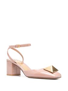 Valentino One Stud 65mm patent leather pumps - Roze