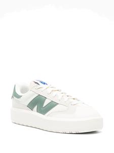New Balance logo-patch lace-up sneakers - Wit