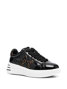 Hogan H483 sneakers met luipaardprint - Zwart
