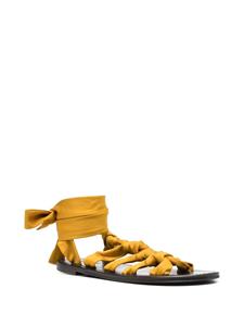 Saint Laurent Nolan sandalen met knoopdetail - Geel