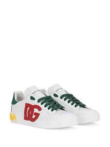 Dolce & Gabbana Portofino sneakers met logopatch - Wit