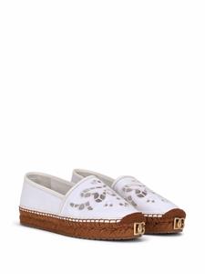 Dolce & Gabbana Broderie anglaise espadrilles - Wit