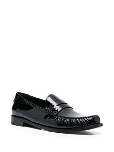 Saint Laurent Vern loafers van lakleer - Zwart