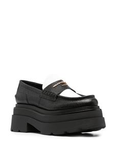 Alexander Wang Carter platform leather loafers - Zwart